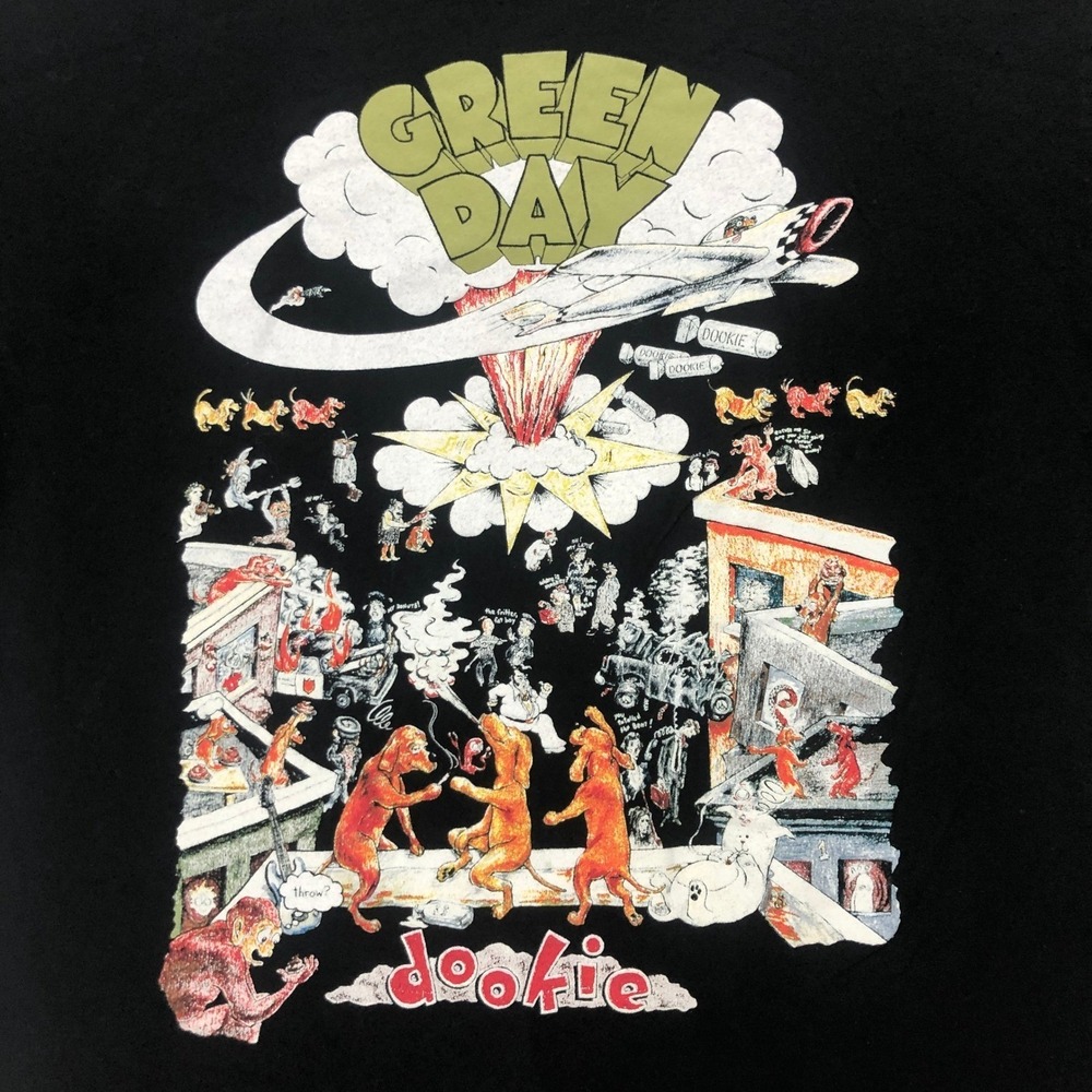 Green Day Dookie Album Cover Graphic Print‎ Short Sleeve T-Shirt Medium